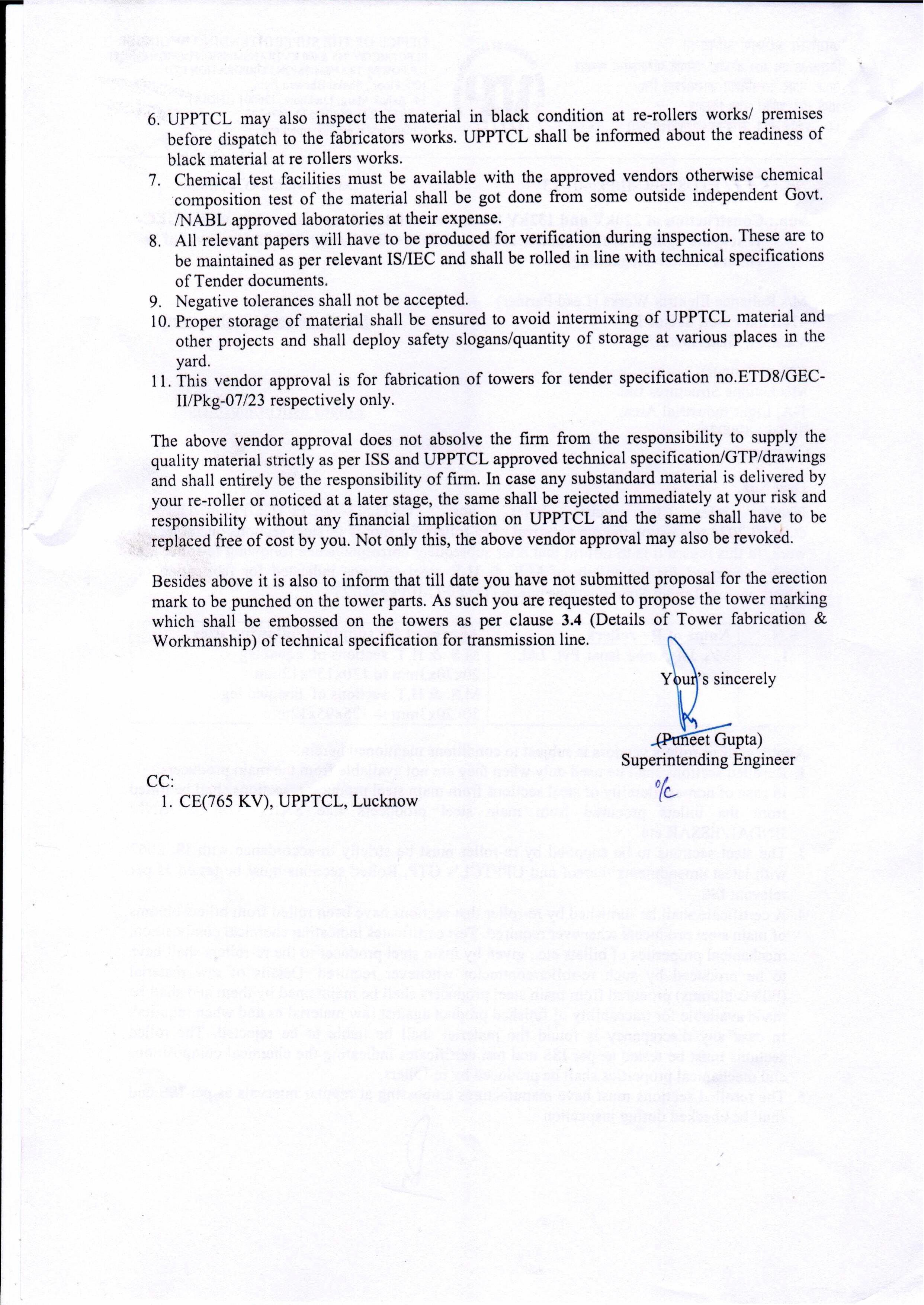 UPPTCL Approval Pg 2